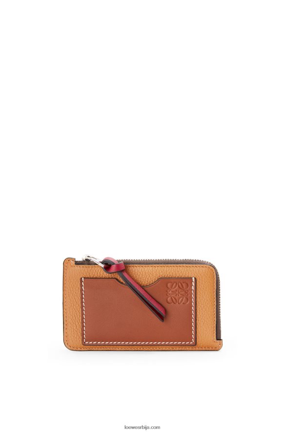 Loewe Жене држач картице за новчиће од мекане телеће коже лагана карамела/пекан HJTY1340