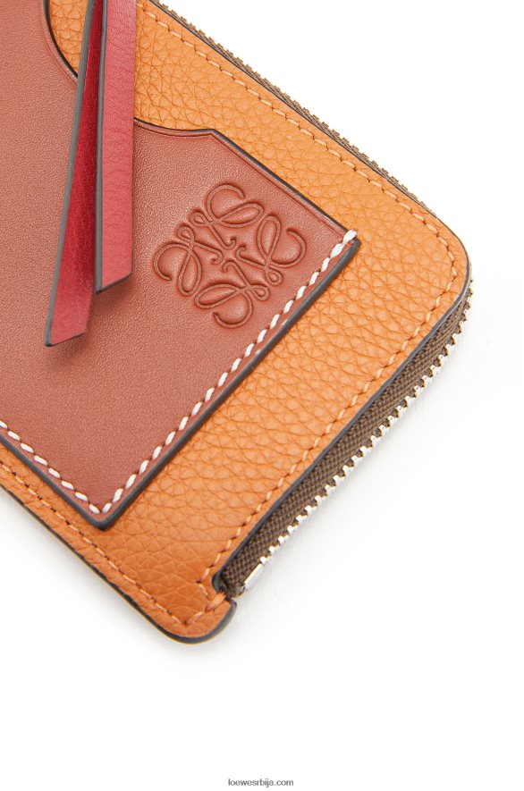 Loewe Жене држач картице за новчиће од мекане телеће коже лагана карамела/пекан HJTY1340