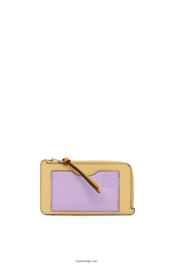 Loewe Жене држач картице за новчиће од мекане телеће коже тамни путер / љубичаста HJTY1341