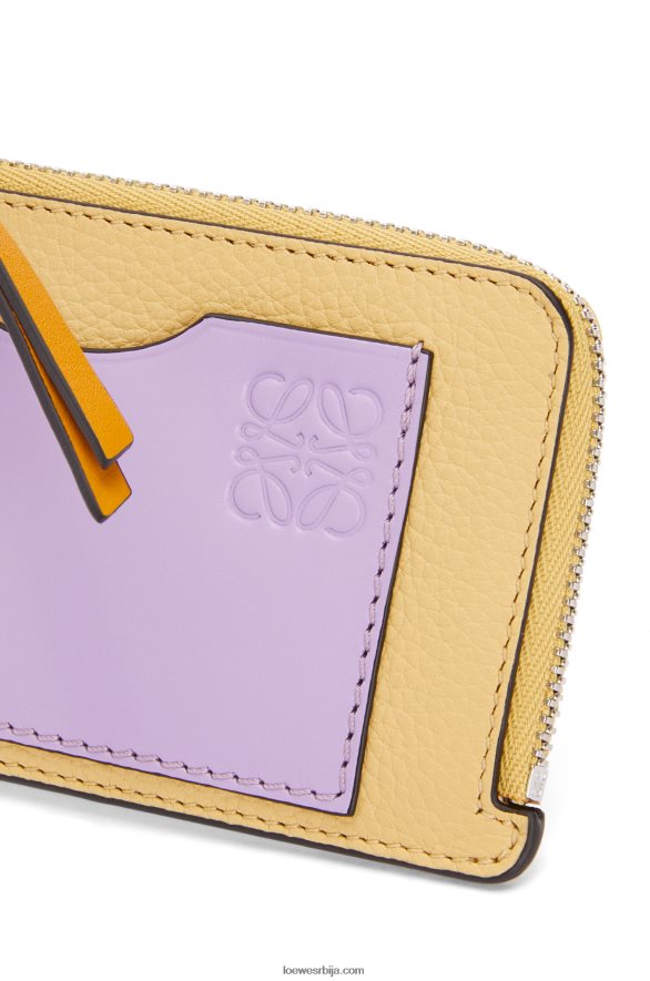 Loewe Жене држач картице за новчиће од мекане телеће коже тамни путер / љубичаста HJTY1341