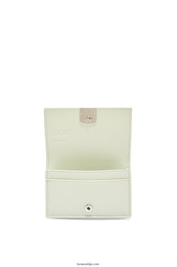 Loewe Жене држач визит карте анаграм од телеће коже од шљунчаног зрна светли селадон HJTY1350