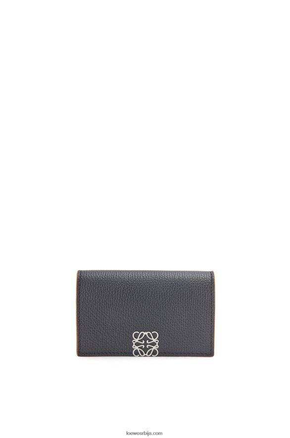 Loewe Жене држач визит карте анаграм од телеће коже од шљунчаног зрна црн HJTY1352