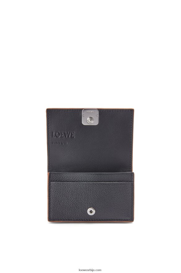 Loewe Жене држач визит карте анаграм од телеће коже од шљунчаног зрна црн HJTY1352