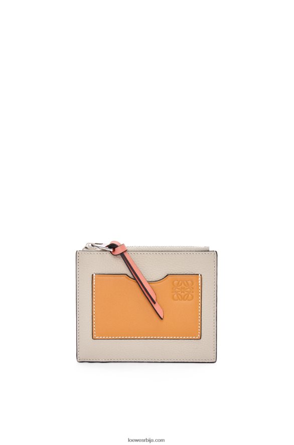 Loewe Жене велики држач за новчиће од мекане телеће коже лагани зоб/мед HJTY1353