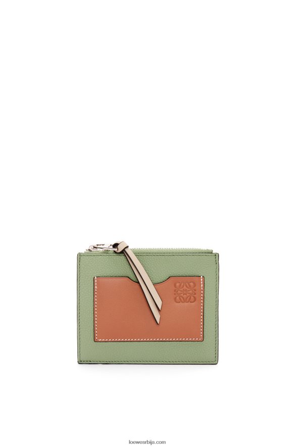 Loewe Жене велики држач за новчиће од мекане телеће коже рузмарин/тан HJTY1354