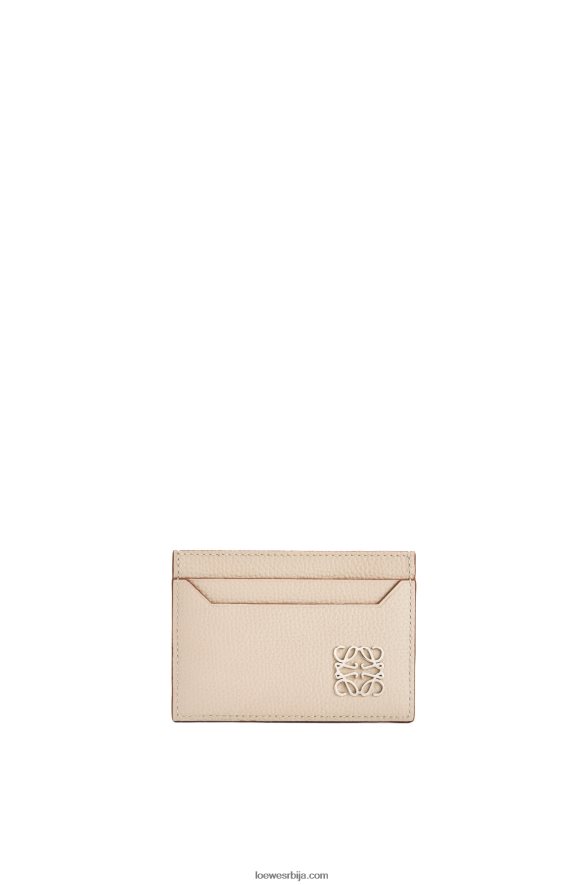 Loewe Жене анаграм обичан држач картице од шљунковите телеће коже светлосни дух HJTY1356
