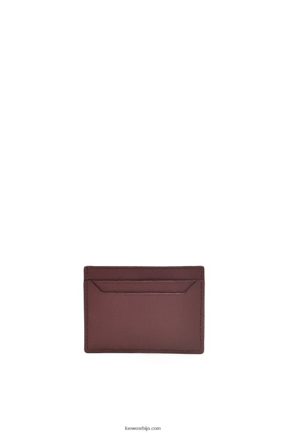 Loewe Жене анаграм обичан држач картице од шљунковите телеће коже бордо HJTY1358