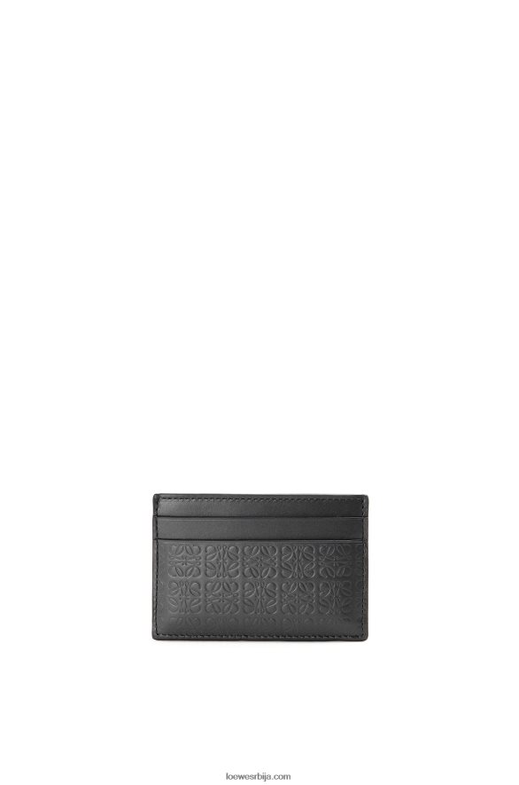 Loewe Жене понови обичан држач картице од рељефне свилене телеће коже црн HJTY1360