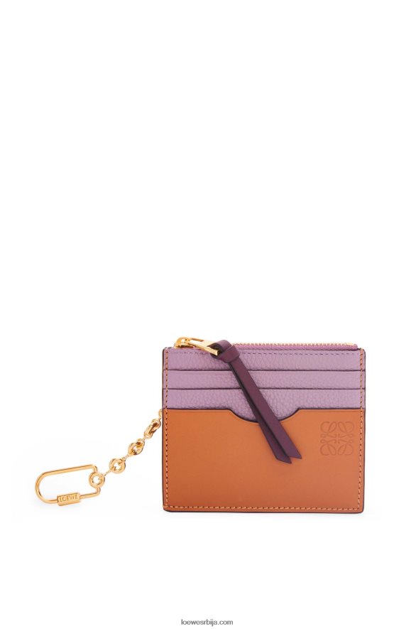 Loewe Жене квадратни држач картице од мекане телеће коже са ланцем прљаво љубичасто-смеђе боје HJTY1365