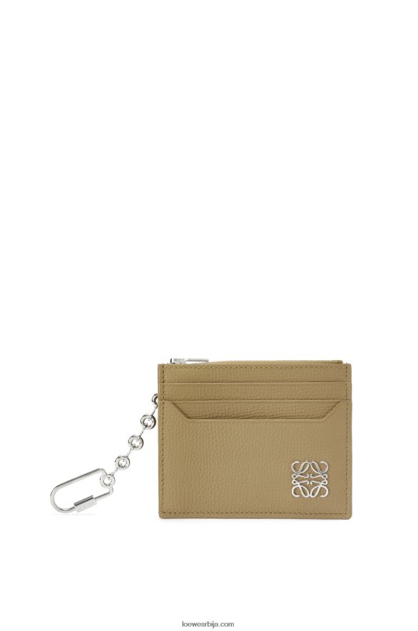 Loewe Жене анаграм квадратни држач картице од телеће коже од шљунчаног зрна са ланцем артичока зелена HJTY1367