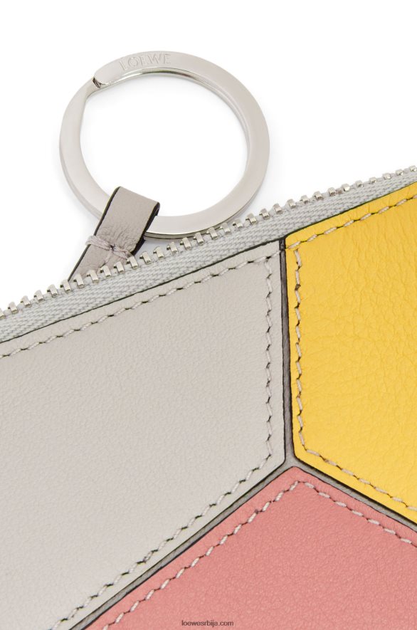 Loewe Жене слагалица држач картице од класичне телеће коже дух / цвет брескве HJTY1370