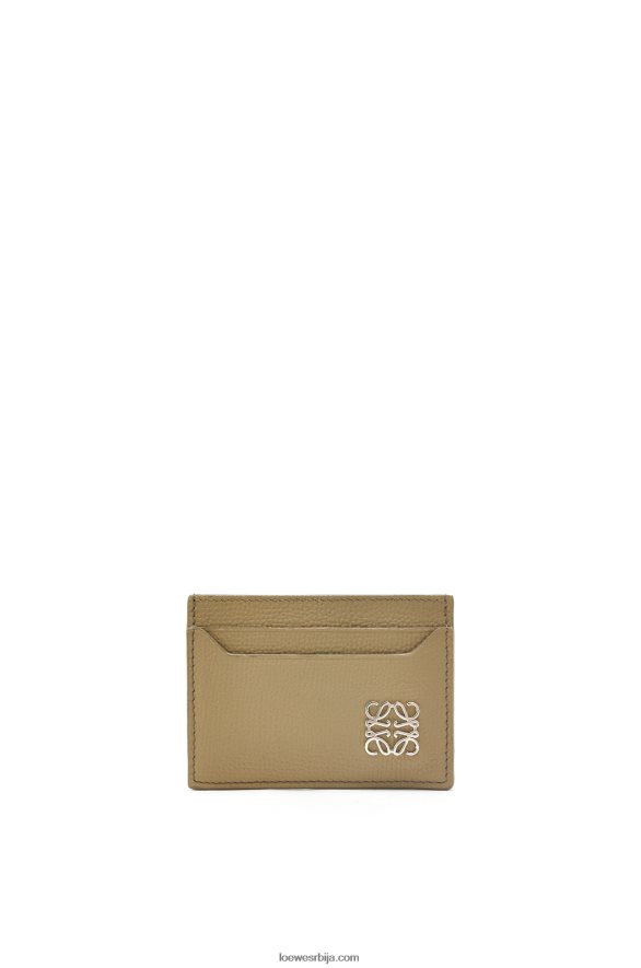 Loewe Жене анаграм обичан држач картице од шљунковите телеће коже артичока зелена HJTY1371