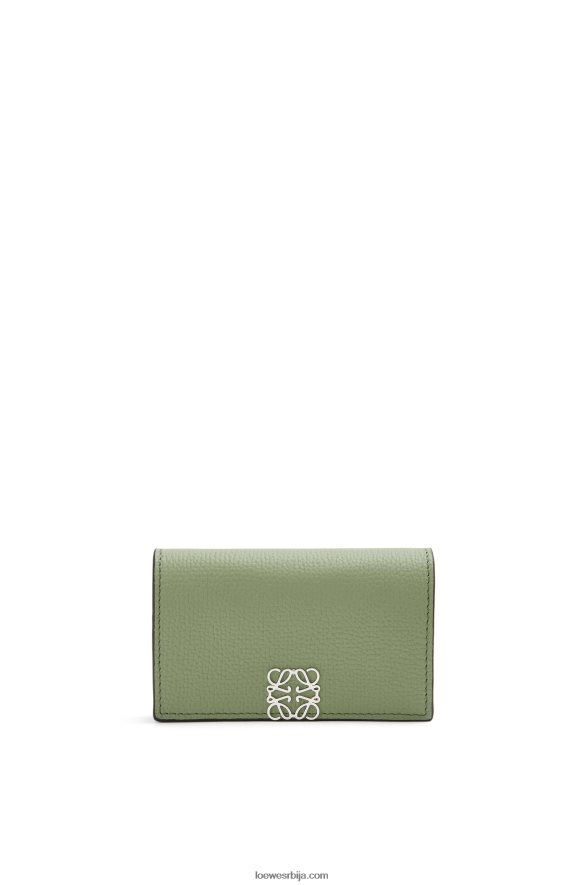 Loewe Жене држач визит карте анаграм од телеће коже од шљунчаног зрна рузмарин HJTY1373