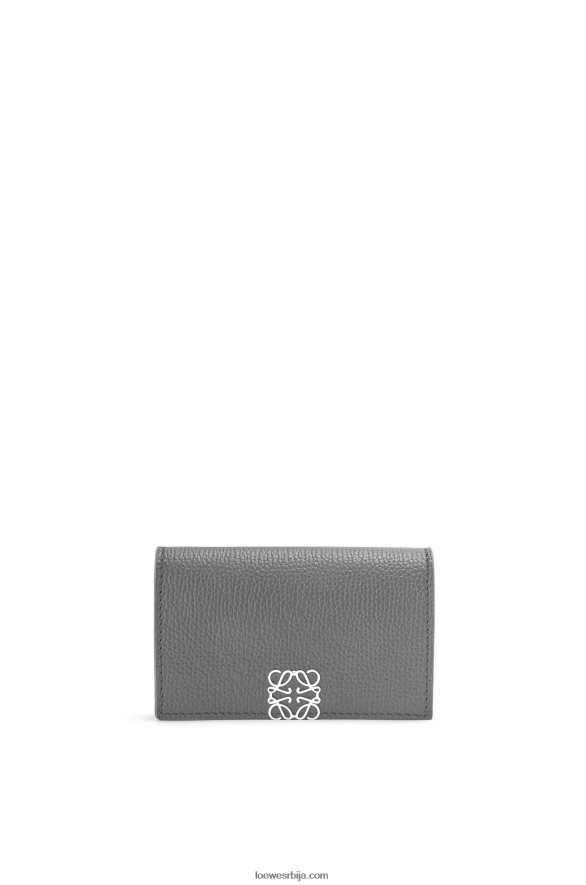 Loewe Жене држач визит карте анаграм од телеће коже од шљунчаног зрна асфалт сива HJTY1374