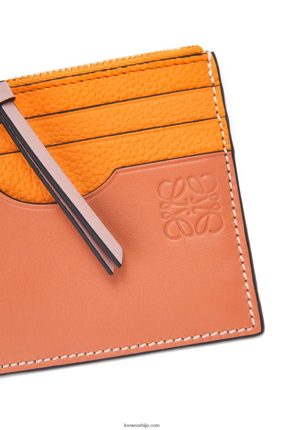 Loewe Жене квадратни држач картице од мекане телеће коже са ланцем мандарина/корални гребен HJTY1380