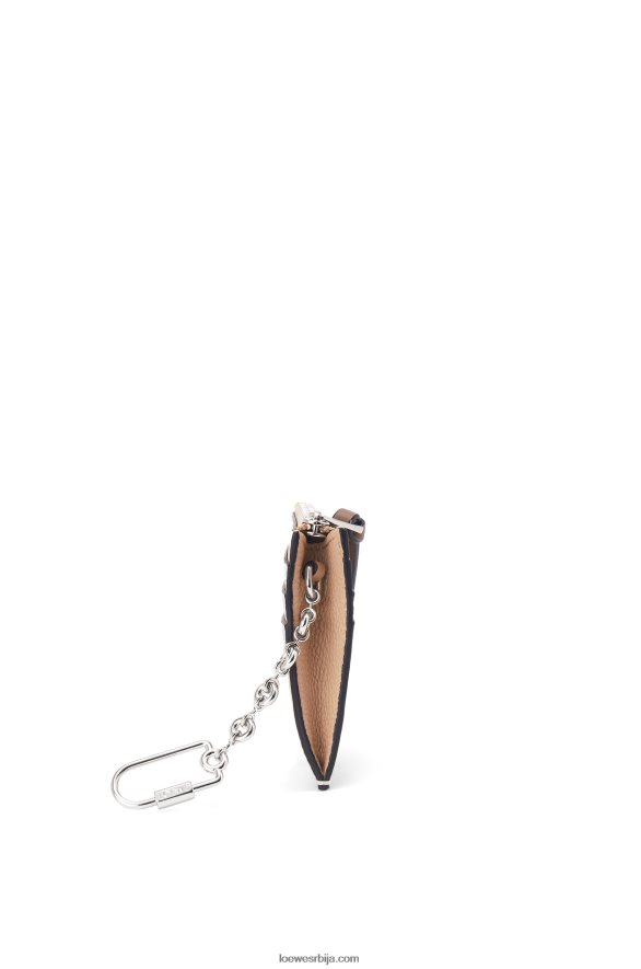 Loewe Жене квадратни држач картице од мекане телеће коже са ланцем нуде/цитронелле HJTY1381