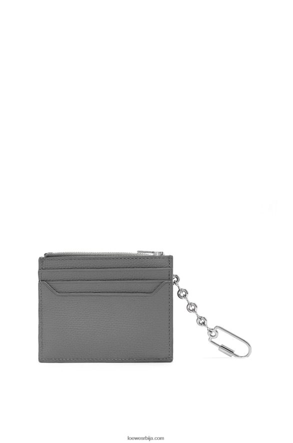 Loewe Жене анаграм квадратни држач картице од телеће коже од шљунчаног зрна са ланцем асфалт сива HJTY1384