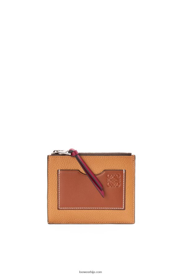 Loewe Жене велики држач за новчиће од мекане телеће коже лагана карамела/пекан HJTY1385