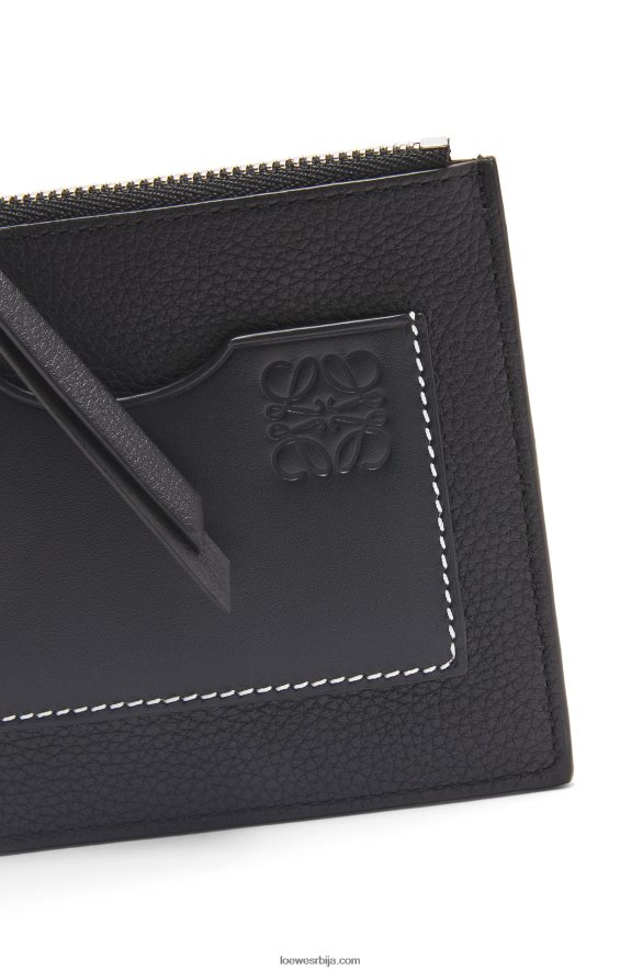 Loewe Жене велики држач за новчиће од мекане телеће коже црн HJTY1386