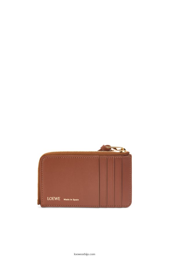 Loewe Жене држач картице за новчиће од жакарда и телеће коже тан/пецан HJTY1389
