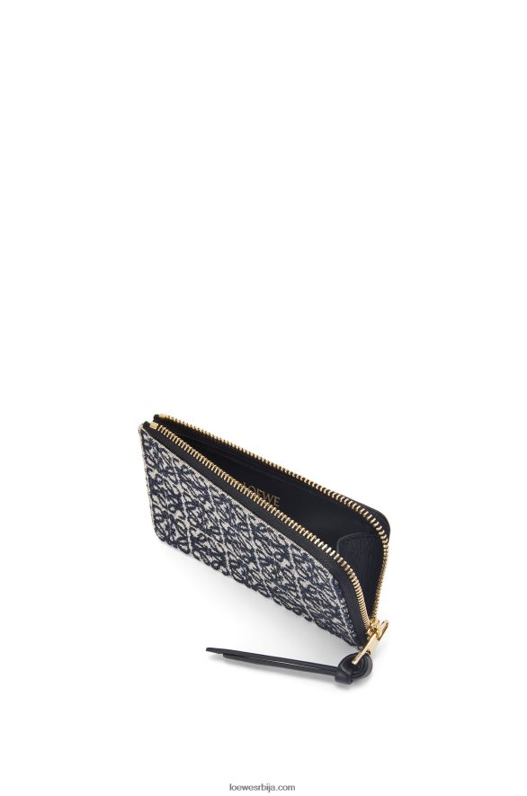 Loewe Жене држач картице за новчиће од жакарда и телеће коже морнарско/црна HJTY1390