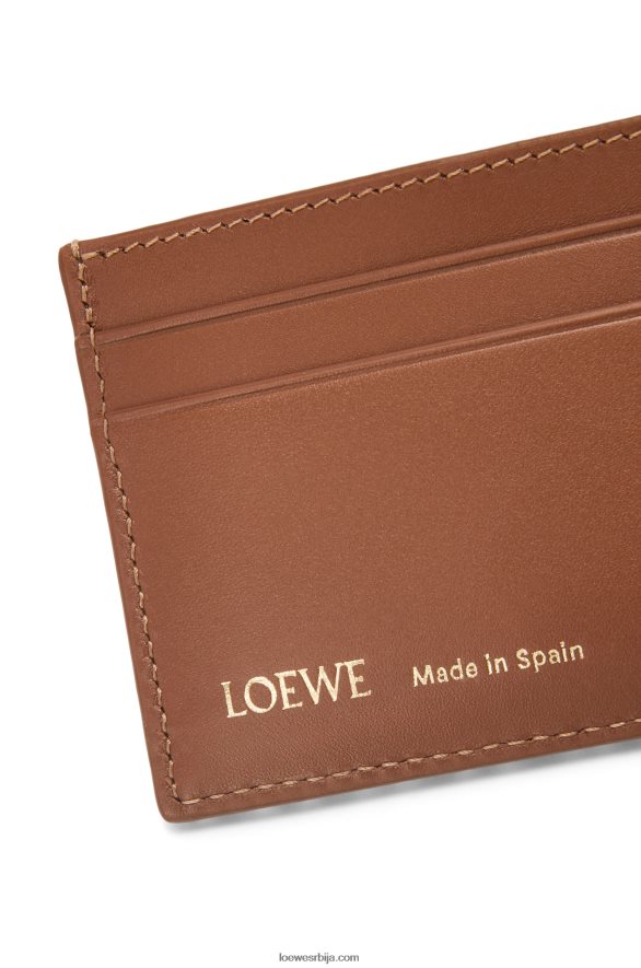 Loewe Жене обичан држач картице од жакарда и телеће коже тан/пецан HJTY1391