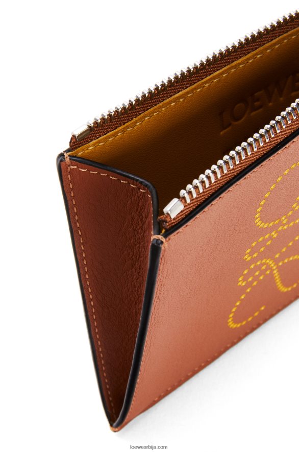 Loewe Жене држач картице за новчиће марке од класичне телеће коже тан/окер HJTY1392