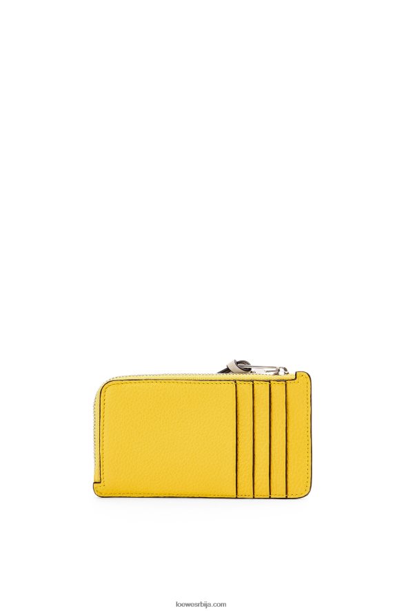 Loewe Жене држач картице за новчиће од мекане телеће коже жуто / глинено зелено HJTY1394