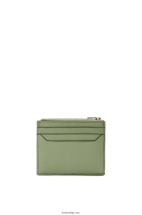 Loewe Жене анаграм квадратни зип држач картице од телеће коже од шљунчаног зрна рузмарин HJTY1398