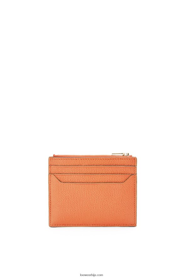 Loewe Жене анаграм квадратни зип држач картице од телеће коже од шљунчаног зрна корални гребен HJTY1399