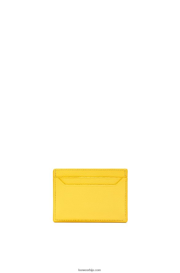 Loewe Жене анаграм обичан држач картице од шљунковите телеће коже лимун HJTY1402