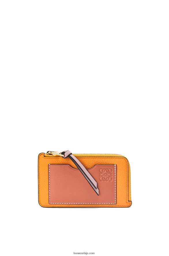 Loewe Жене држач картице за новчиће од мекане телеће коже мандарина/корални гребен HJTY1408