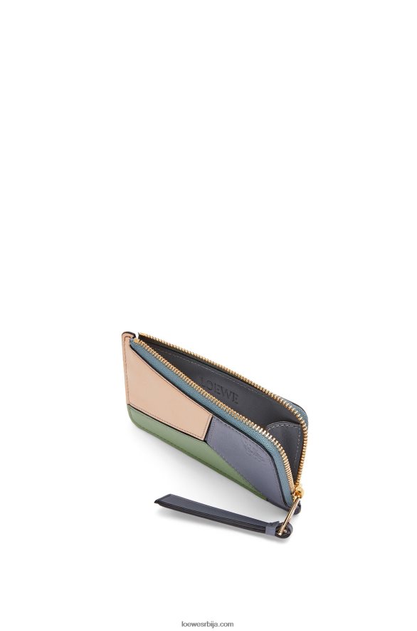 Loewe Жене слагалица држач картице од класичне телеће коже асфалт сив/акт HJTY1409