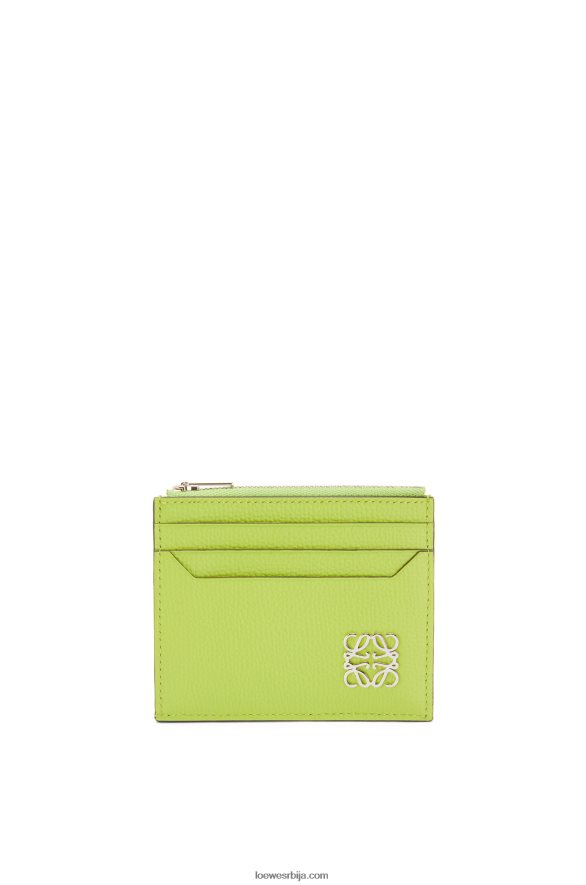 Loewe Жене анаграм квадратни зип држач картице од телеће коже од шљунчаног зрна боранија HJTY1410
