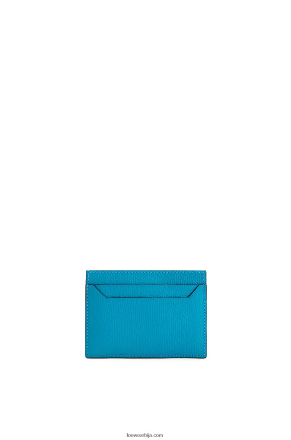 Loewe Жене анаграм обичан држач картице од шљунковите телеће коже лагуна плава HJTY1415