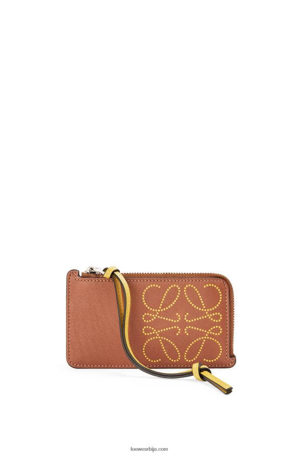 Loewe Жене држач картице за новчиће марке од класичне телеће коже тан/окер HJTY1418