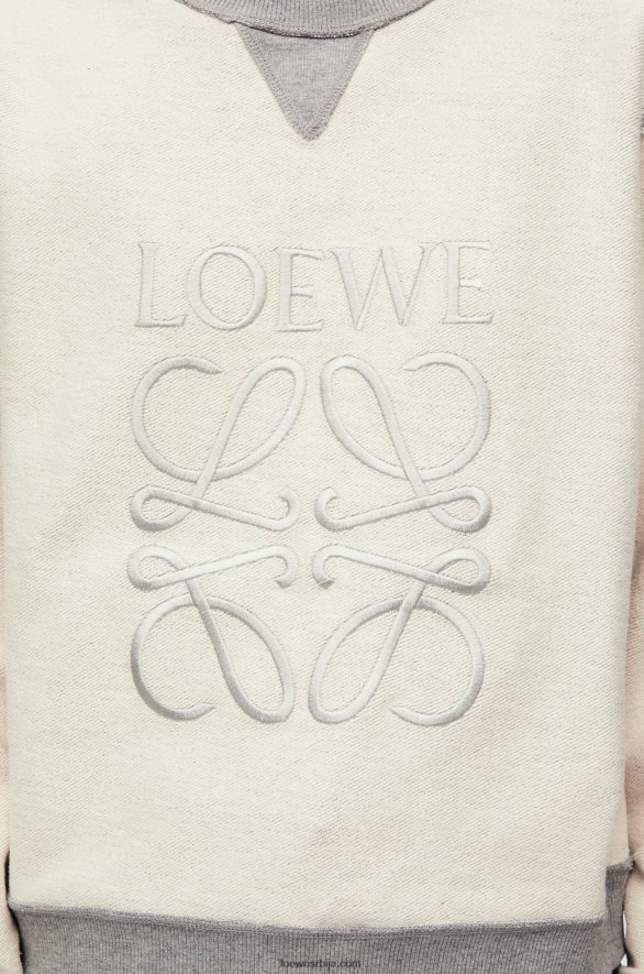 Loewe Жене анаграм дуксерица нормалног кроја од памука сиви меланж HJTY825