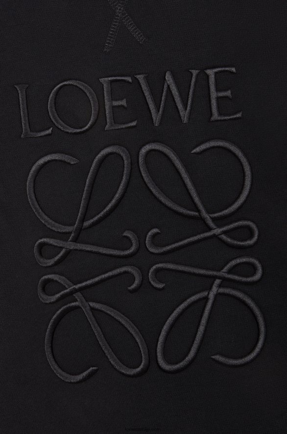 Loewe Жене анаграм дуксерица нормалног кроја од памука црн HJTY838