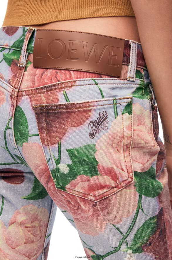 Loewe Жене фармерке руже у тексасу розе/црвена HJTY1166