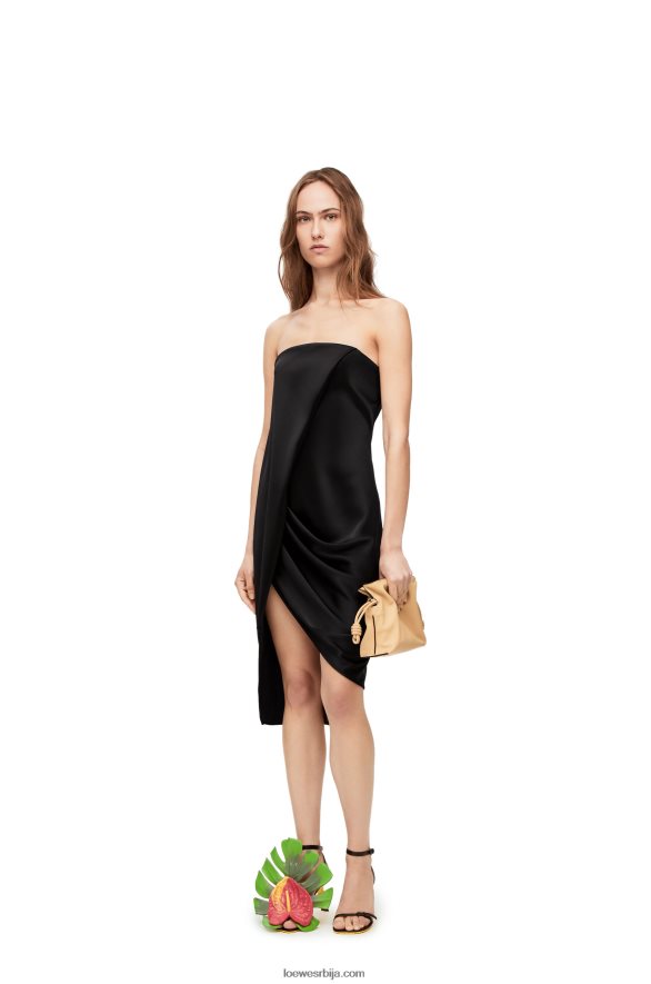 Loewe Жене хаљина од креп сатена црн HJTY1070