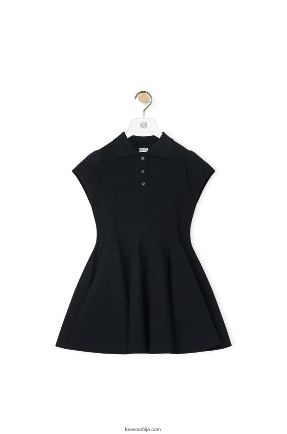 Loewe Жене мини хаљина од мешавине вискозе црн HJTY1079