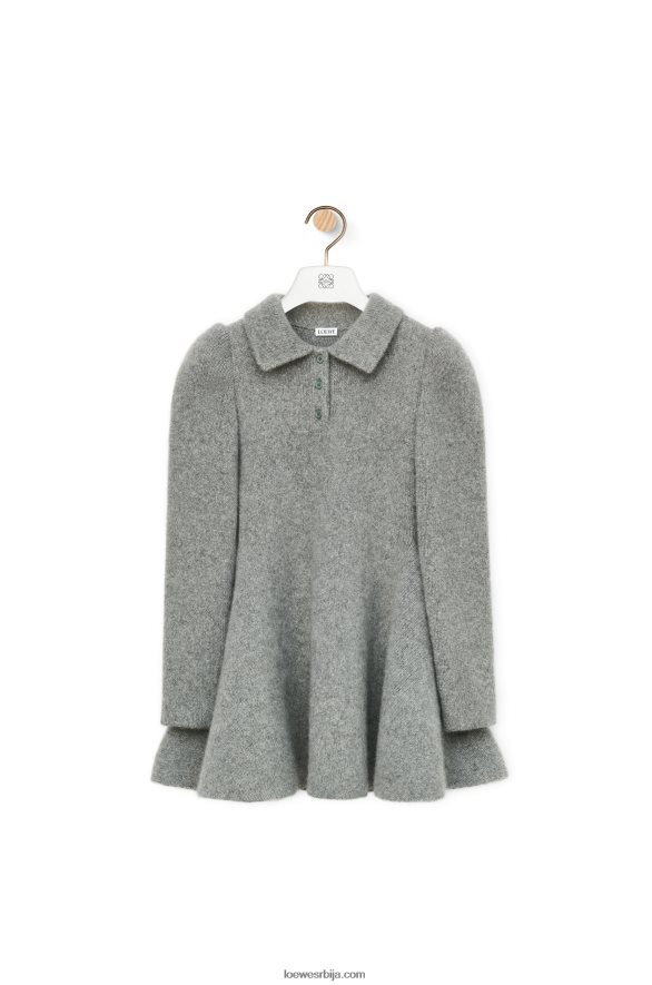 Loewe Жене мини хаљина од кашмира и мохера сива HJTY1082