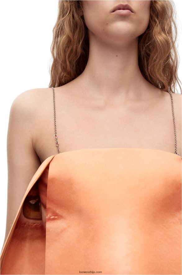 Loewe Жене Хаљина са бретелом од техничког Дуцхессе сатена жута/вишебојна HJTY1089