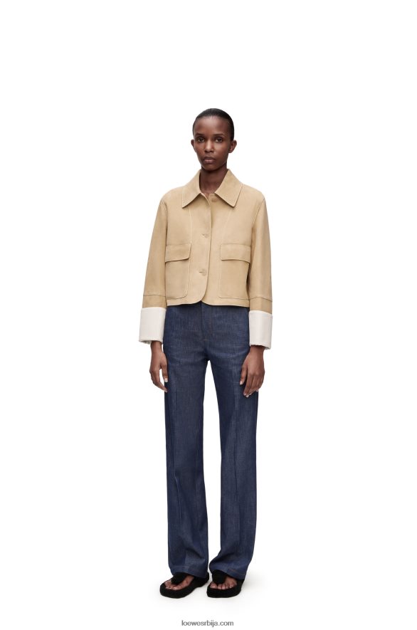 Loewe Жене јакна од семиша злато HJTY1135