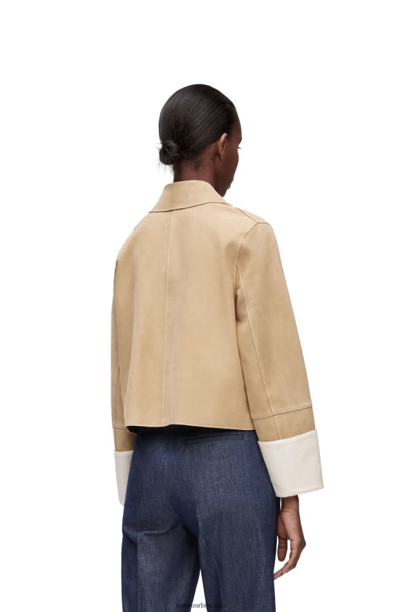 Loewe Жене јакна од семиша злато HJTY1135