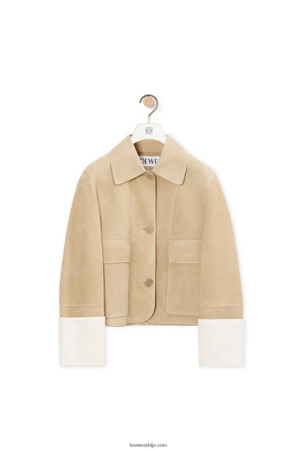 Loewe Жене јакна од семиша злато HJTY1135
