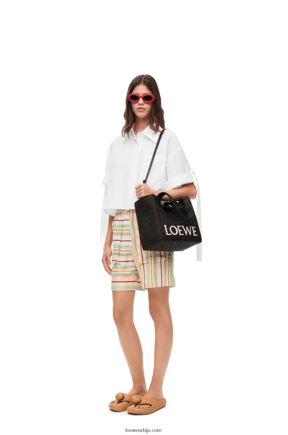 Loewe Жене скраћена радна кошуља од памука бео HJTY877