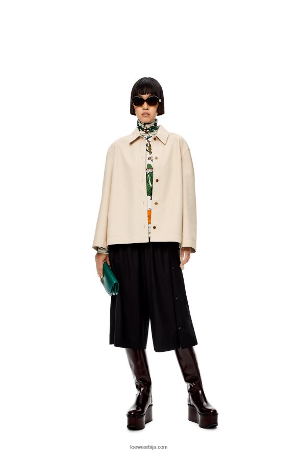 Loewe Жене кошуља туника од напе ецру HJTY938