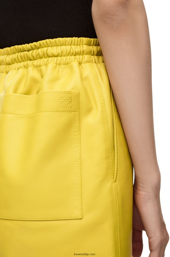 Loewe Жене шорц са везицом од напе жута HJTY1129