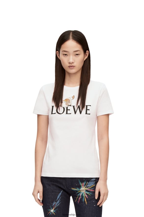 Loewe Жене Хеен мајица од памука бео HJTY833